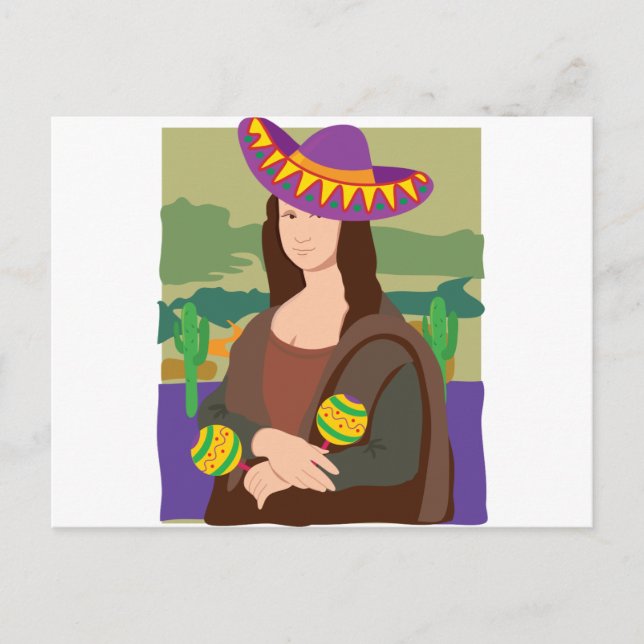 Mona Lisa Sombrero Vykort (Framsida)