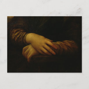 Mona Lisa, specificerar av henne händer, c.1503-06 Vykort