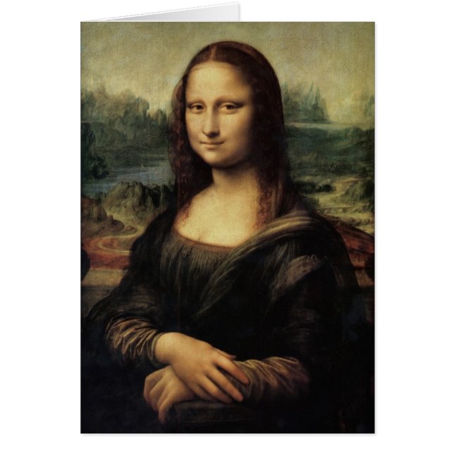 Mona Lisa specificerar in Hälsningskort (Framsidan)