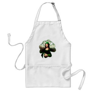 Mona Lisa St. Patricks Day-klöver Förkläde
