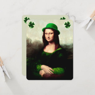 Mona Lisa St. Patrick's Day-klöver Inbjudningar