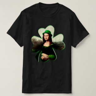 Mona Lisa St. Patrick's Day Klöver T Shirt