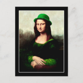 Mona Lisa St. Patrick's Day Klöver Vykort