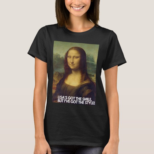 Mona Lisa Stil Tee - Unik design (Framsida)