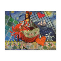 Mona Lisa Stjärnkollage: Whimsical Surreal