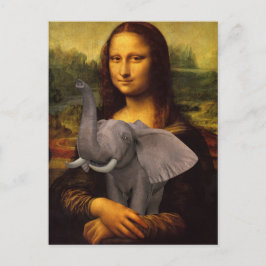 Mona Lisa stöder Elephant Awareness Vykort