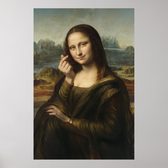 Mona Lisa striking a "Kyun Pose" Poster (Framsidan)