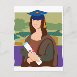 Mona Lisa Student Meddelande Vykort