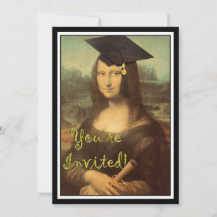 Mona Lisa Studenten Grad Cap Meddelande