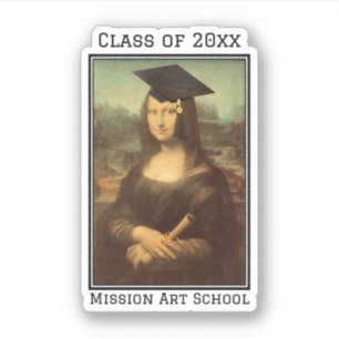 Mona Lisa Studenten Sticker Klistermärken