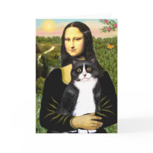 Mona Lisa - svart och vit katt
