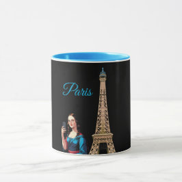 MONA LISA TAR SELFIE SURREALISTISK PARIS MUGG