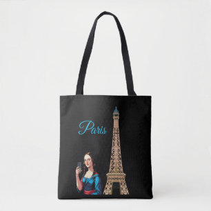 MONA LISA TAR SELFIE SURREALISTISK PARIS TYGKASSE