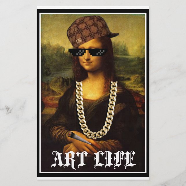 Mona Lisa Thug Life Art Life Brevpapper (Framsida)