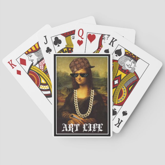 Mona Lisa Thug Life Art Life Casinokort (Baksidan)