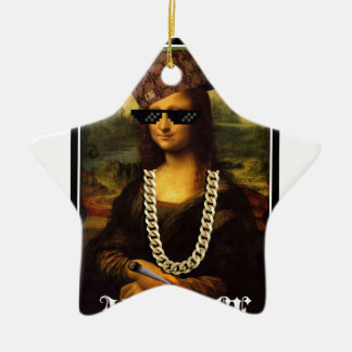 Mona Lisa Thug Life Art Life Julgransprydnad Keramik