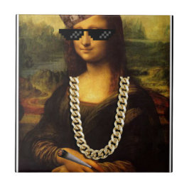 Mona Lisa Thug Life Art Life Kakelplatta