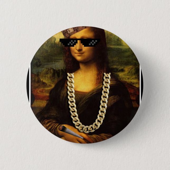 Mona Lisa Thug Life Art Life Knapp (Framsida)