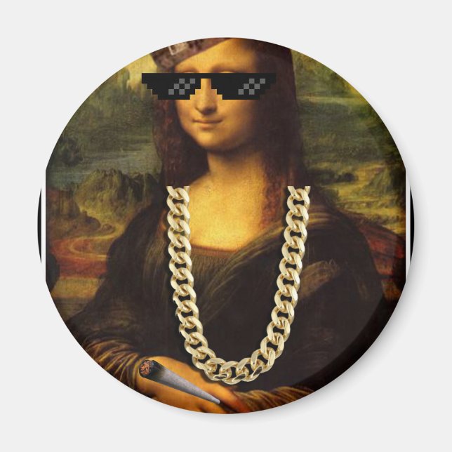 Mona Lisa Thug Life Art Life Magnet (Framsidan)