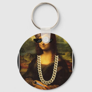 Mona Lisa Thug Life Art Life Nyckelring