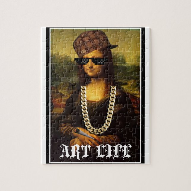 Mona Lisa Thug Life Art Life Pussel (Vertikal)