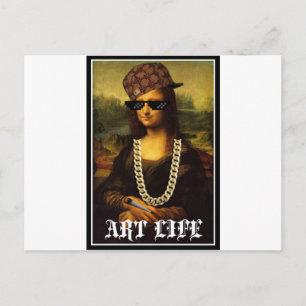 Mona Lisa Thug Life Art Life Vykort