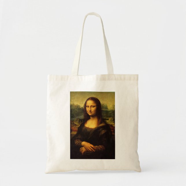 Mona Lisa Tote Bag Tygkasse (Framsidan)