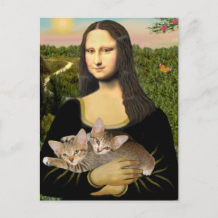 Mona Lisa - Två Tabby Kittens Vykort