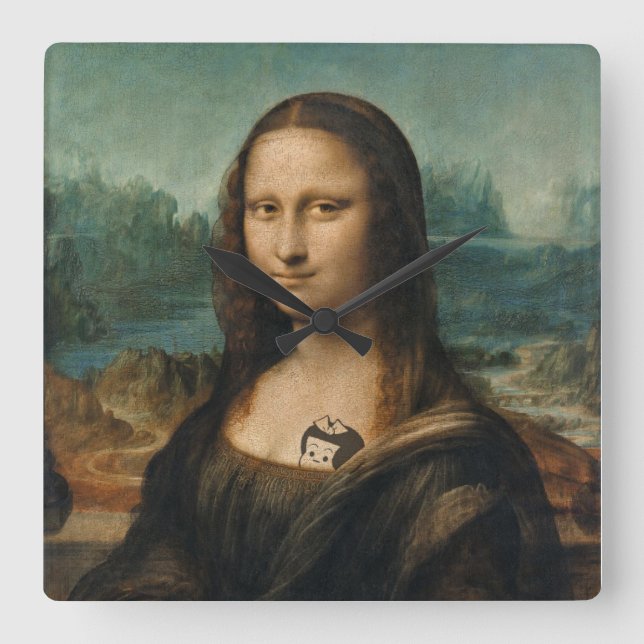 Mona Lisa, uppdaterad väggklocka (Framsida)