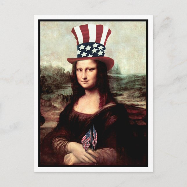 Mona Lisa USA Självständighetsdagen  Vykort (Framsida)