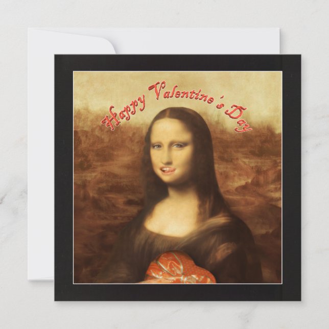Mona Lisa Valentines dag Inbjudningar (Framsida)