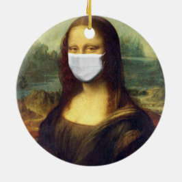 Mona Lisa Via Corona Virus Julgransprydnad Keramik