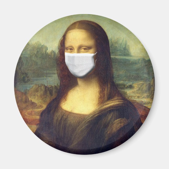Mona Lisa Via Corona Virus Magnet (Framsidan)
