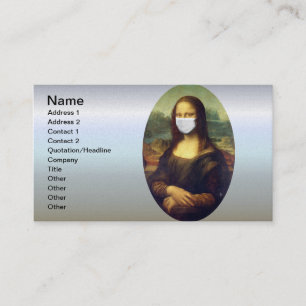 Mona Lisa Via Corona Virus Visitkort