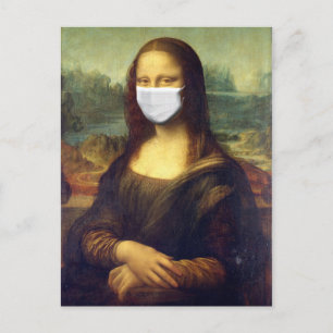 Mona Lisa Via Corona Virus Vykort