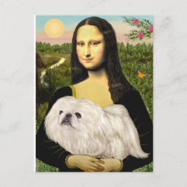 Mona Lisa - Vit Pekingeser (#4) Vykort