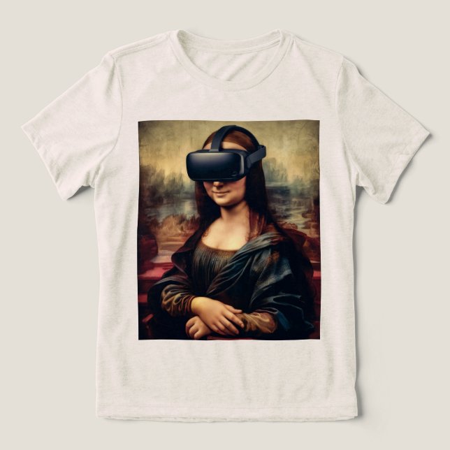 Mona Lisa VR headset T Shirt (Design Framsida)
