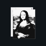 Mona Lisa Vykort<br><div class="desc">En svart och vit popkonst med stil av den italienske konstnären Leonardo da Vincis 1504 mästerverk,  Mona Lisa.</div>