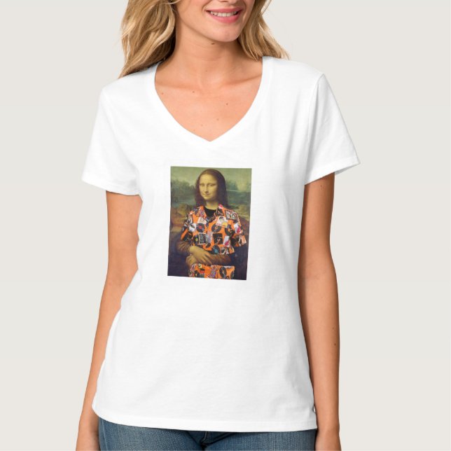 Mona Lisa w/40:e reunion Kvinnors vita t-shirt (Framsida)