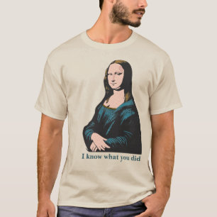 Mona Lisa Warhol Stil Smug Humous Tecknad Bok T Shirt