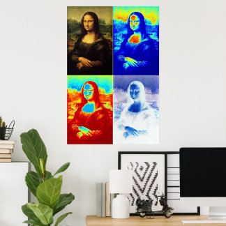 Mona Lisa Warholled Poster