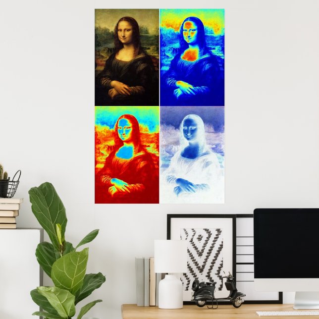 Mona Lisa Warholled Poster (Hemmakontoret)