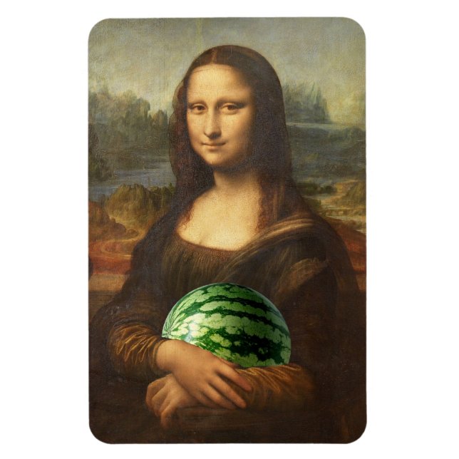 Mona Lisa Watermelon Magnet (Vertikal)