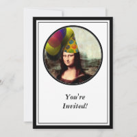 Mona Lisa Wearing Party Hat