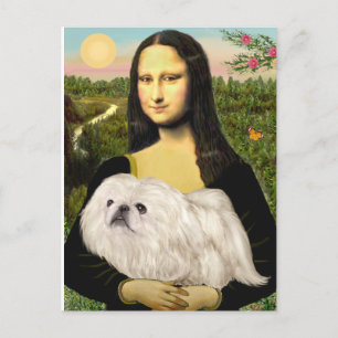 Mona Lisa - White Pekingese (#4) Vykort