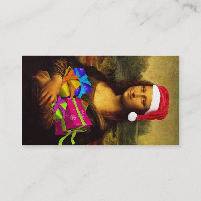 Mona Lisa Wishing God jul Visitkort (Framsida)