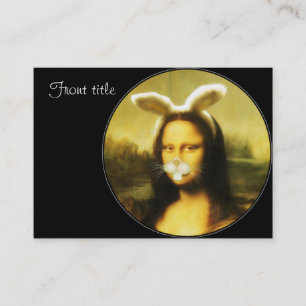 Mona Lisa With Bunny Öron & Whiskers Visitkort