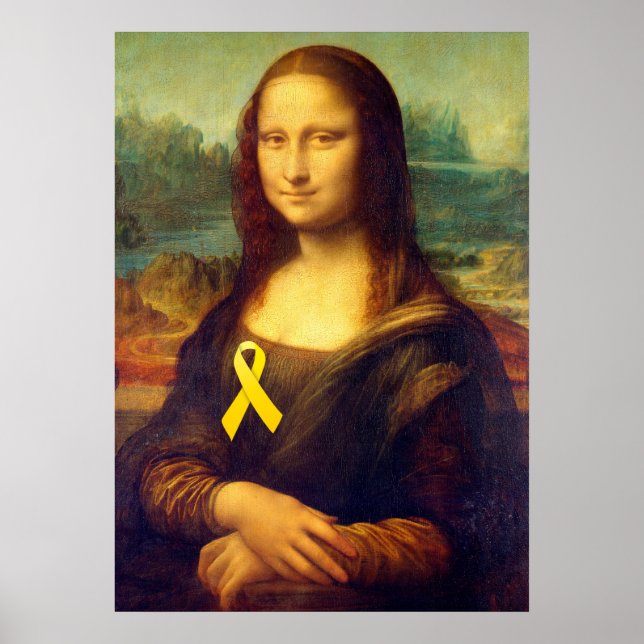 Mona Lisa With Gult Ribbon Poster (Framsidan)