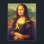 Mona Lisa With Gult Ribbon Vykort<br><div class="desc">De flesta berömdar som leker ansikte - vilket underbart leende! De väpnade styrkorna återvänder ~ skelettcancer/osteosarkom ~ ge fångar en andra chans vid liv ~ endometriosmedvetenhet ~ kraniofacial acceptans (CCAKids.org) ~ Minns Black lördag Bushfire-offren ~ Corazon Aquino's death Självständighet ~ Liver Diseases Biliary Atresia ~ Support of the Cuban Five...</div>