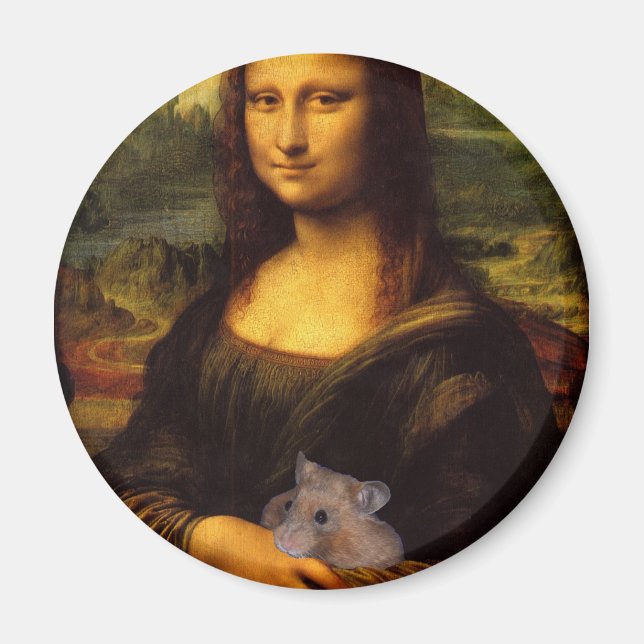 Mona Lisa With Hamster Magnet (Framsidan)